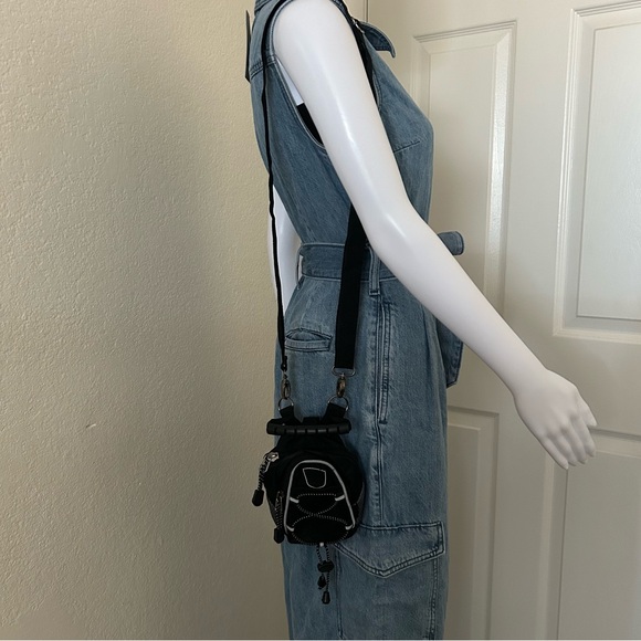 Super Mini Black top handle crossbody shoulder bag Backpack - Picture 3 of 12